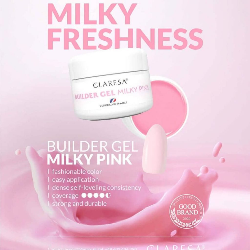 Claresa builder gel Milky Pink