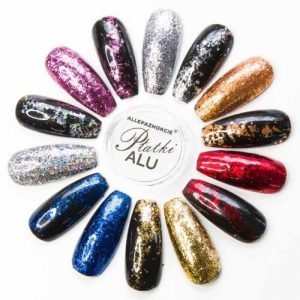 Ukrasi za nokte nail art Alu metalik 12