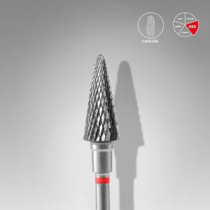 Staleks karbidni nastavak za nokte Cone Red 6/14 mm