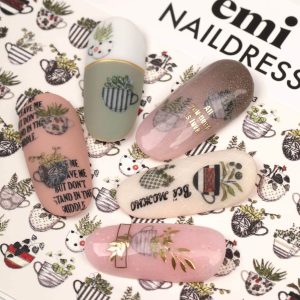 E.Mi Naildress Slider Design #114 Cute cups