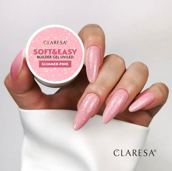 Claresa Soft & Easy builder gel Glimmer Pink