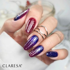 Claresa top coat no wipe Crazy Quartz & gel polish Mystic Aura 3