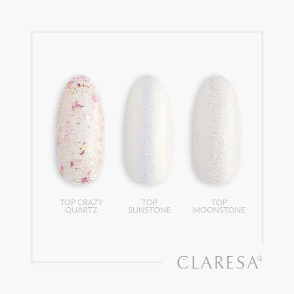 Claresa top coat no wipe Moonstone, Sunstone, Cosy Quartz